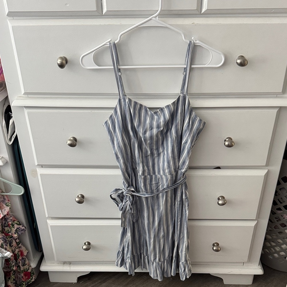 Hollister Blue and White Striped Dress